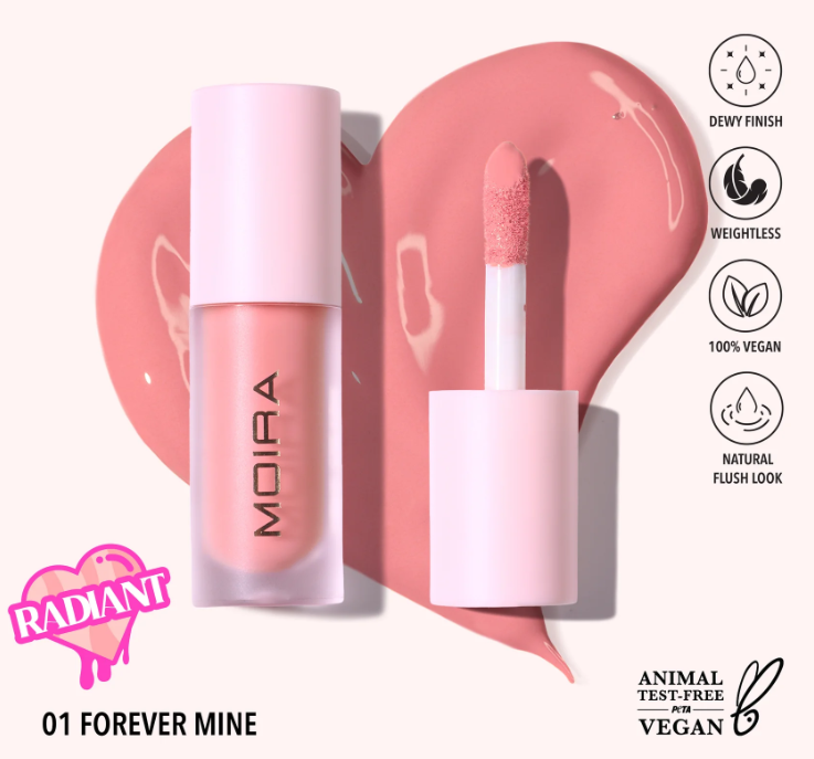 MOIRA RUBOR LIQUIDO LOVE STEADY LIQUID BLUSH 001 FOREVER MINE