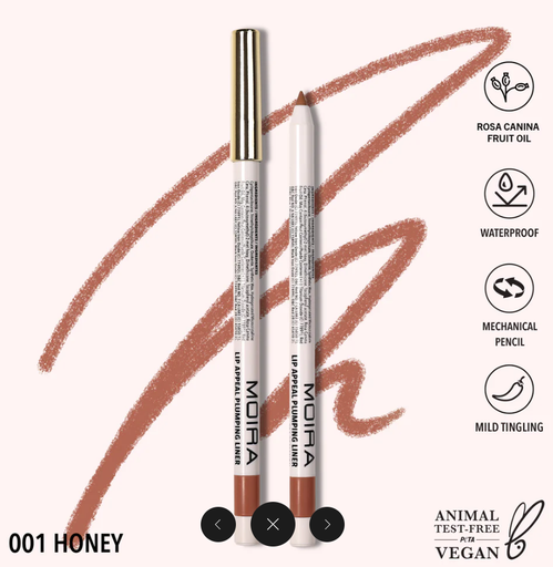 [840222311146] MOIRA DELINEADOR DE LABIOS LIP APPEAL PLUMPING LINER 001 HONEY