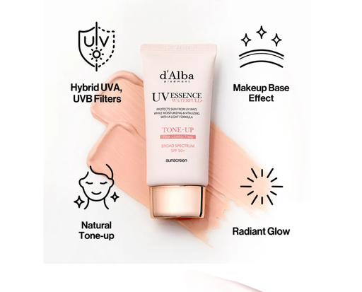 [8809782554884] D'ALBA BLOQUEADOR SOLAR SUN UVESSENCE WATERFULL TONE-UP TRUFFLE WHITE