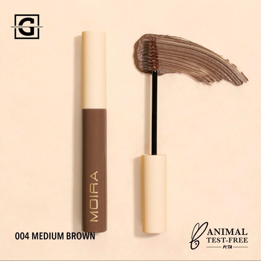 [840222301222 BMS004] MOIRA MASCARA PARA CEJAS DEFYING 004 MEDIUM BROWN