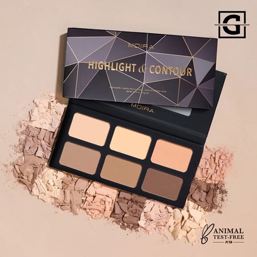 MOIRA PALETA DE CONTORNOS E ILUMINADORES HIGHLIGHT &amp; CONTOUR