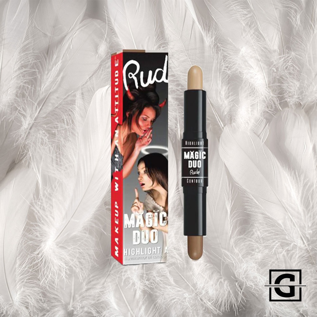 RUDE COSMETICS ILUMINADOR Y CONTORNO MEDIUM MAGIC DUO