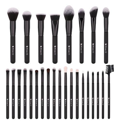 DUCARE SET DE 27 BROCHAS DE MAQUILLAJE DARK ANGEL CON ESTUCHE