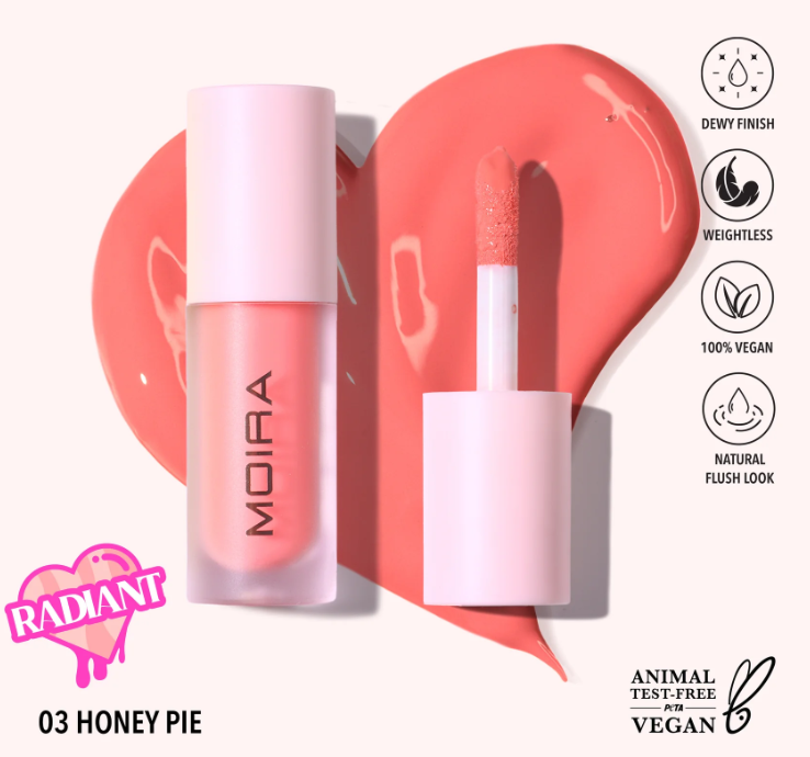 MOIRA RUBOR LIQUIDO LOVE STEADY LIQUID BLUSH 003 HONEY PIE