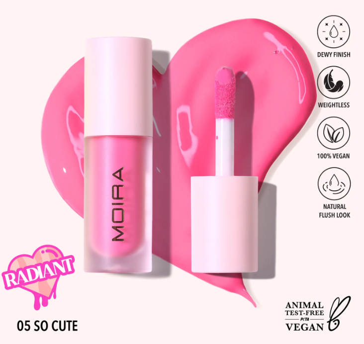 MOIRA RUBOR LIQUIDO LOVE STEADY LIQUID BLUSH 005 SO CUTE