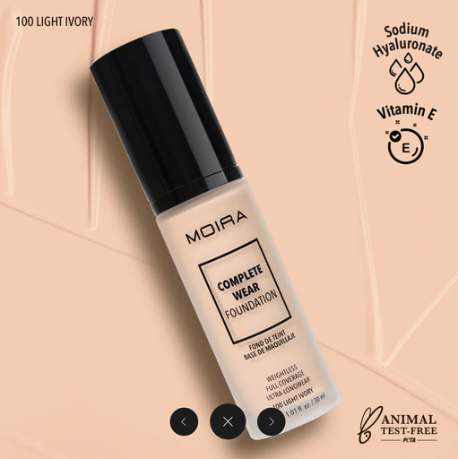 MOIRA BASE DE MAQUILLAJE COMPLETE WEAR 100 LIGHT IVORY