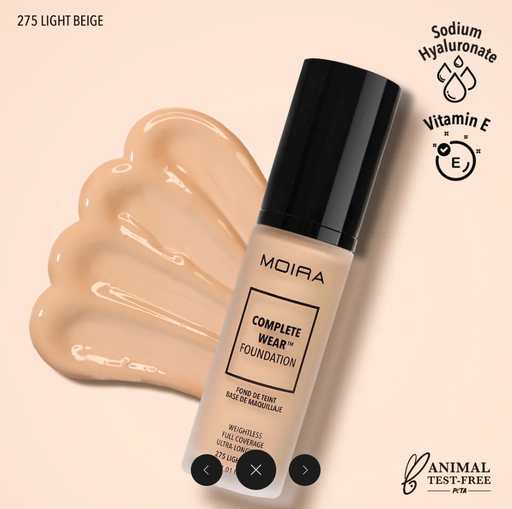 MOIRA BASE DE MAQUILLAJE COMPLETE WEAR 275 LIGHT BEIGE