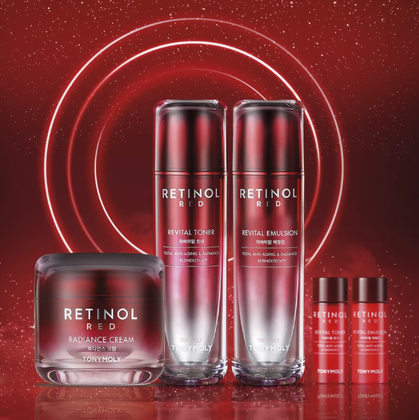 TONYMOLY SET PREMIUM DE CUIDADO FACIAL ANTI-EDAD RED RETINOL 2