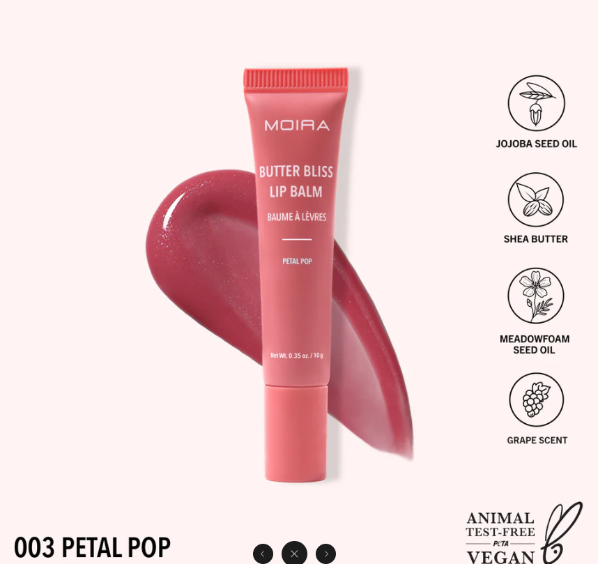 MOIRA BALSAMO LABIAL BUTTER BLISS 003 PETAL POP