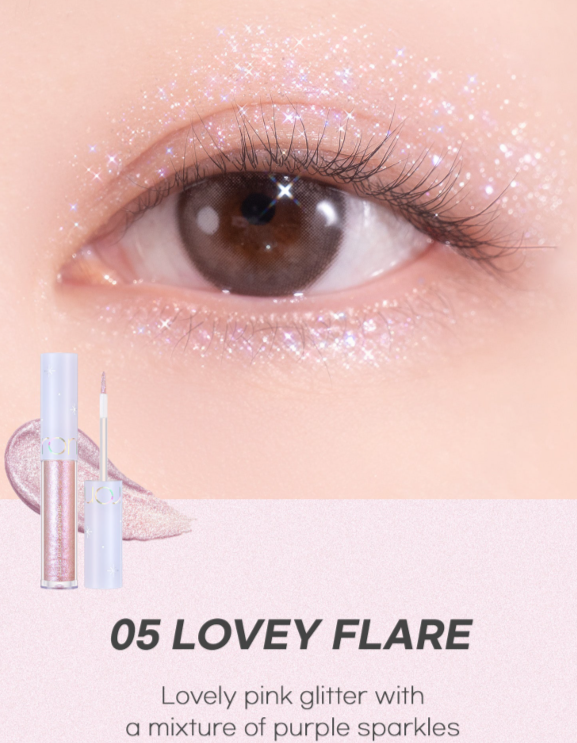 ROM&amp;ND DELINEADOR LIQUIDO DE OJOS THE UNIVERSE LIQUID GLITTER 05 LOVEY FLARE