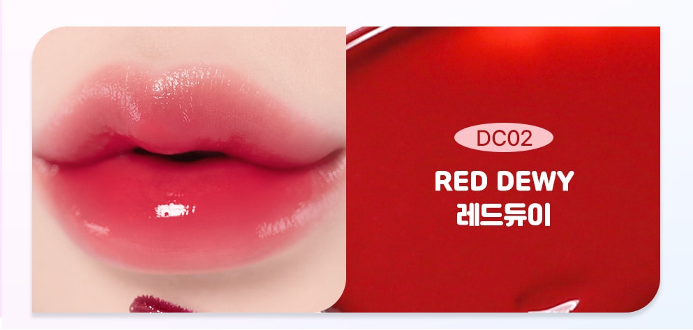 MOOLDA TINTA PARA LABIOS GLOW DEWEY TINT DC02 RED DEWY