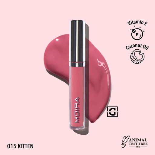 [816180025425 GLG015] MOIRA GLOSS AFFAIR LIP 015 KITTEN