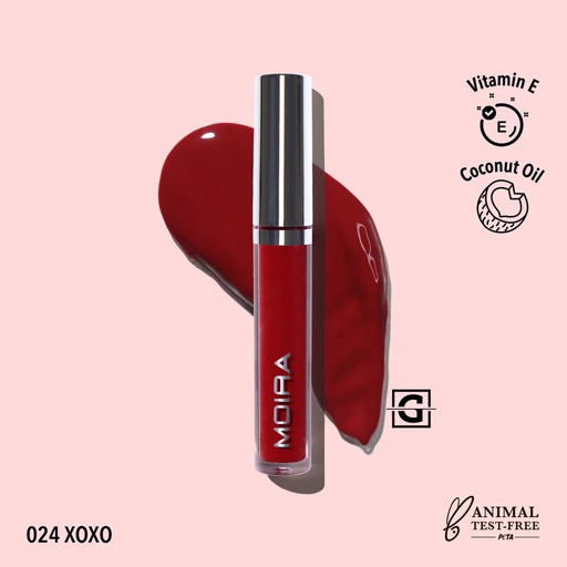 [816180025517 GLG024] MOIRA GLOSS AFFAIR LIP 024 XOXO