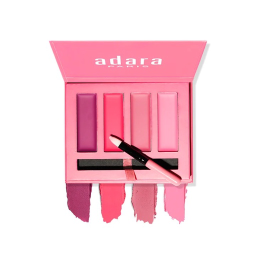 [763600000336] ADARA PALETA DE LABIALES JUICY LIPS 04 FRESA