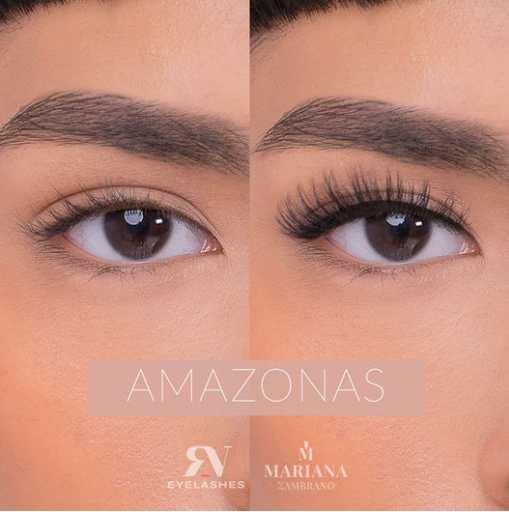 [763600000379 AMAZONAS] RV EYELASHES PESTAÑAS PREMIUM EDITION MARIANA ZAMBRANO 100% SEDA AMAZONAS