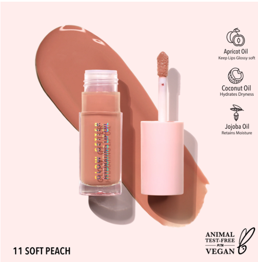 [840222306746 GLO011] MOIRA LABIAL HIDRATANTE GLOW GETTER 011 SOFT PEACH