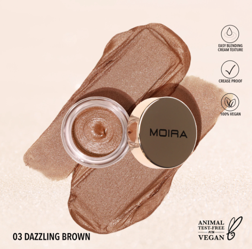 [840222307156 ESC003] MOIRA SOMBRA EN CREMA EVERLUST SHIMMER 003 DAZZLING BROWN