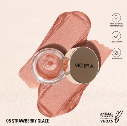 [840222307170 ESC005] MOIRA SOMBRA EN CREMA EVERLUST SHIMMER 005 STRAWBERRY GLAZE