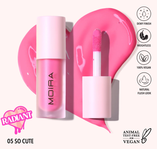 [840222306425 LLB005] MOIRA RUBOR LIQUIDO LOVE STEADY LIQUID BLUSH 005 SO CUTE