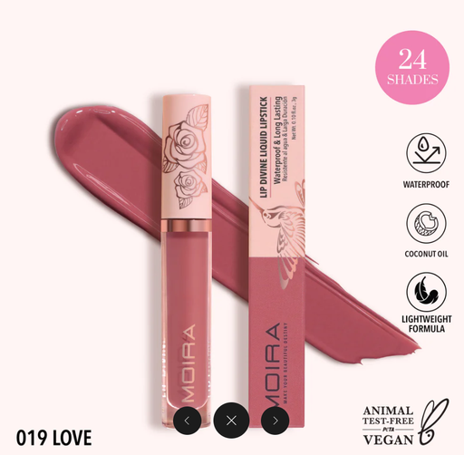 [840222309907 LDV019] MOIRA LABIAL LIQUIDO INDELEBLE LIP DIVINE 019 LOVE