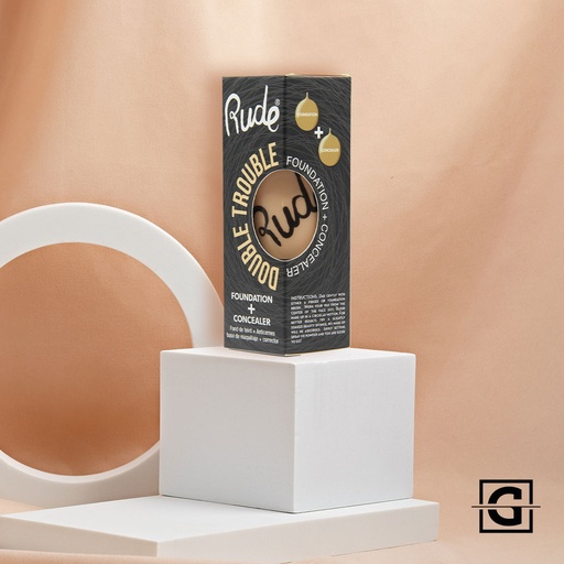 RUDE COSMETICS BASE DE MAQUILLAJE DOUBLE TROUBLE FOUNDATION AND CONCEALER